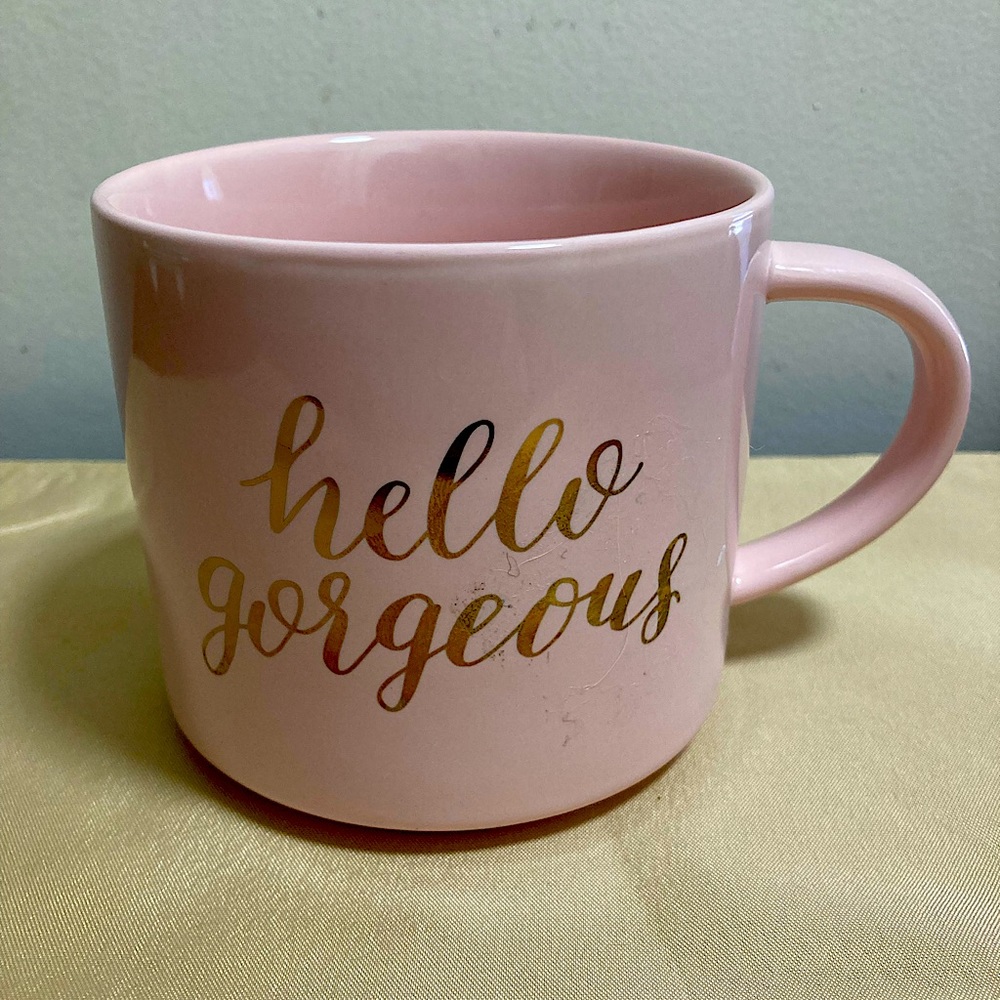 Threshhold Porcelain Mug -pink- “Hello Gorgeous”